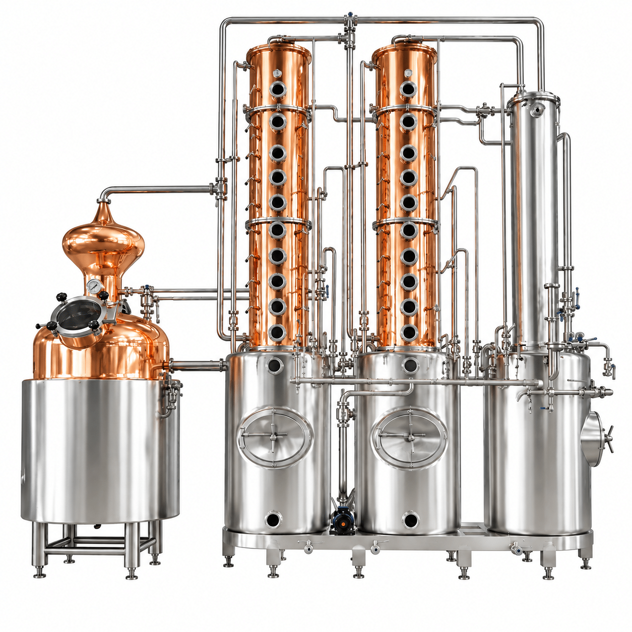16.png 300L Rød Kobber Pot Still 4-Trins Kolonne Destilleri | Whiskey Brandy Gin Vodka - Billede 1