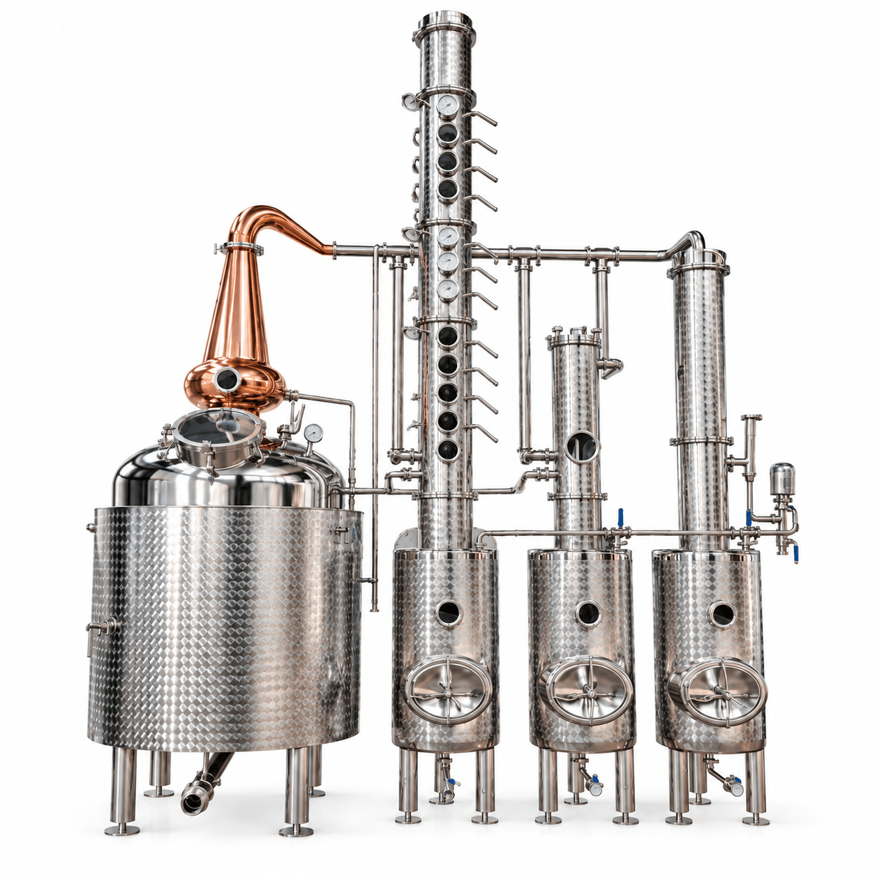 15.png 450L Kobberdamp Multifunktionelt Whiskey Gin Rom Destilleri Stillingsudstyr - Billede 1