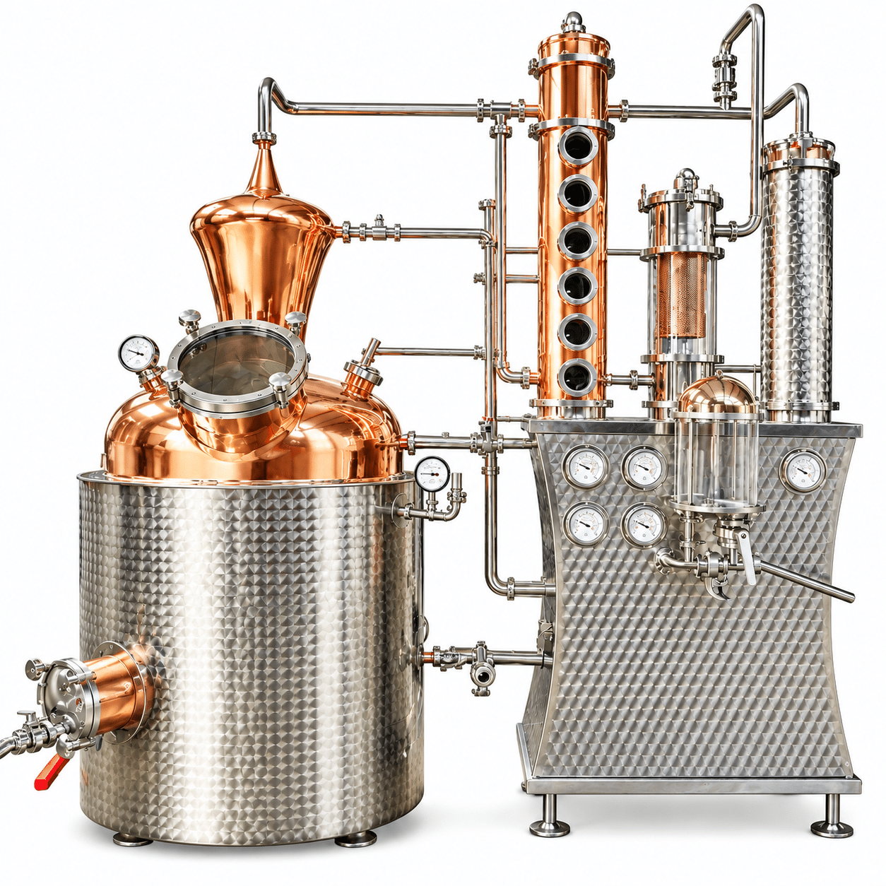 35.png Trealamh Dí-uisceachta Copair 500L do Gin Whiskey Vodka – Still Comhcheangailte - Íomhá 1