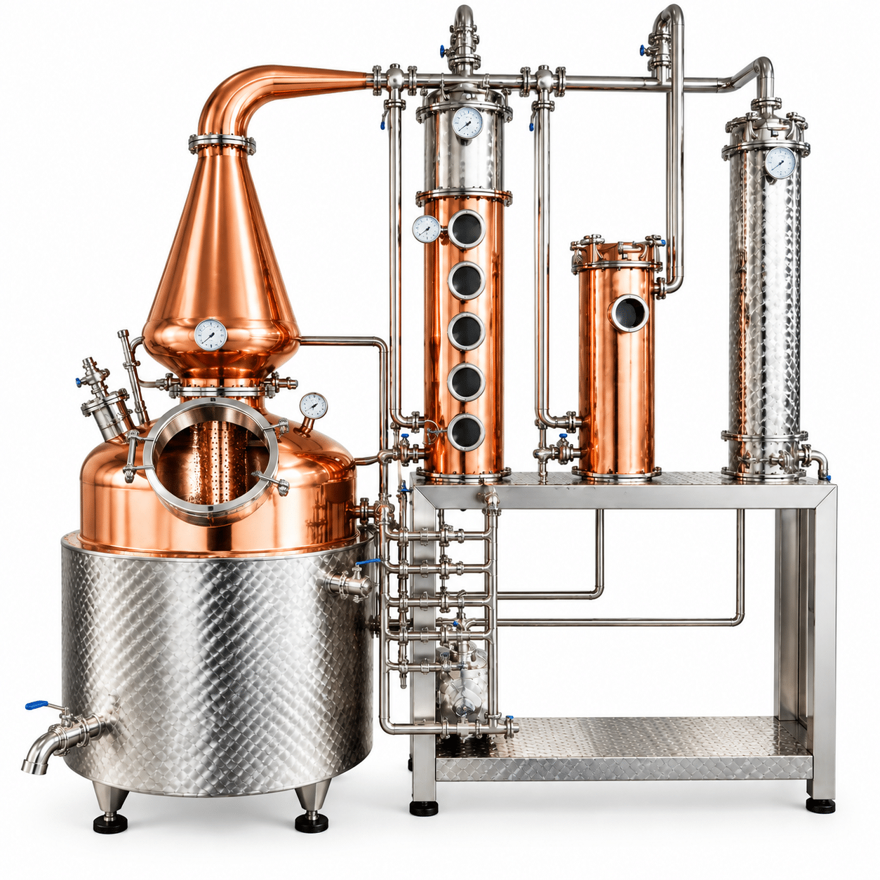 5.png Handgefertigter Kupfer-Refluxkühler für Rum- und Alkohol-Destillation – Bild 1