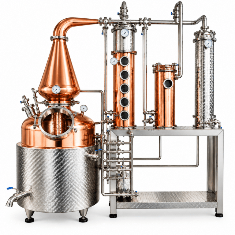 5.png Nhà máy chưng cất rượu whiskey gin trăng đồng 200L với nồi hơi & bể thu gom - Ảnh 1