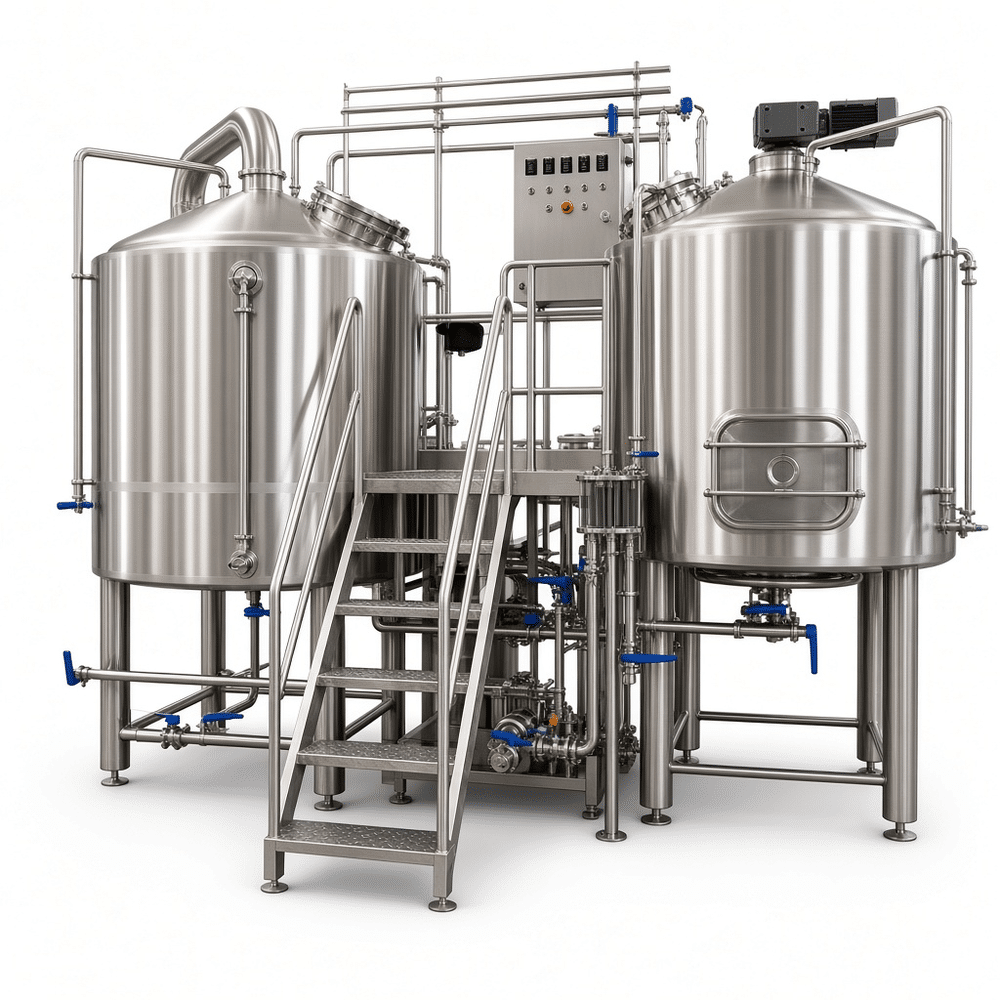 beer tank (200).png 1500L/2000L Turnkey Beer Fermentation Tank | Stainless Steel Commercial Brewery - Image 1