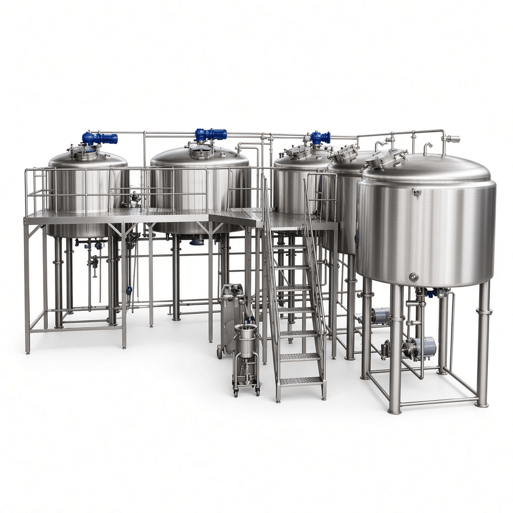 tanque de cerveza (319).png Sistema de elaboración de cerveza artesanal en acero inoxidable de 2500L 3500L para cervecerías comerciales - Imagen 1
