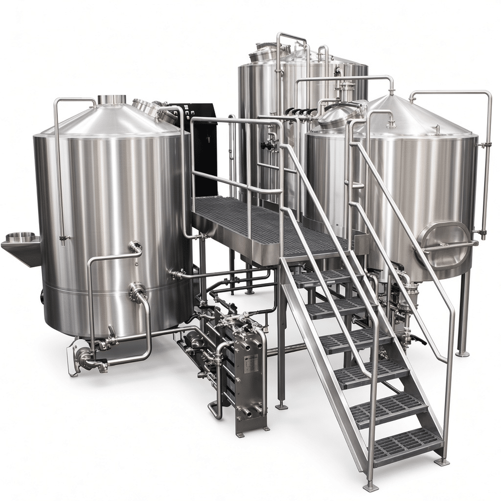 beer tank (76).png 500L 5HL 5BBL Stainless Steel Conical Fermentation Tank for Brewpub - Image 1