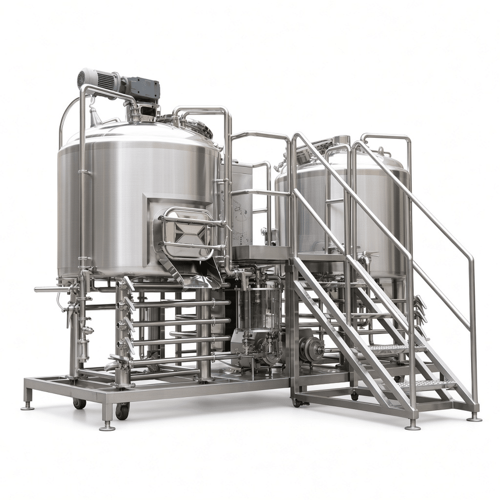 øltank (308).png 2000L-10000L Rustfrit Stål Øludskænkning Brygningsmaskine med PLC Kontrol - Billede 1