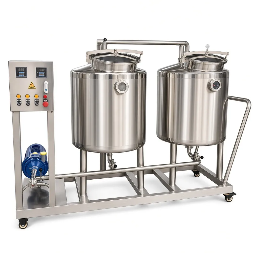 CIP (25).webp Mobile 3 Tank CIP Cleaning System Acid Alkaline Wash Equipment - Image 1